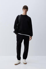 LEFTIES Mens Basic Black Sweatshirt