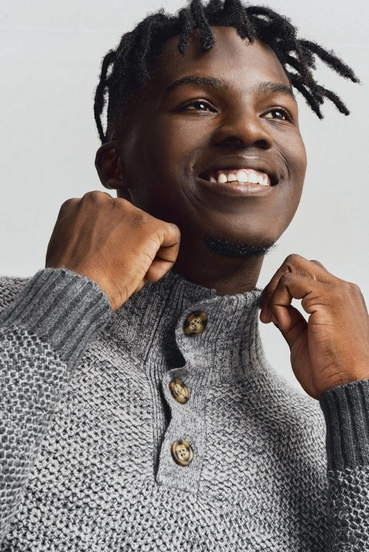 QR OAKRIDGE Mens Quarter Neck Sweater