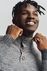 QR OAKRIDGE Mens Quarter Neck Sweater