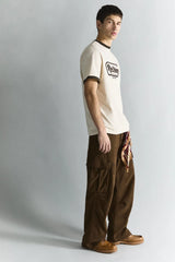 Pull & Bear Washed Cargo Baggy Trousers