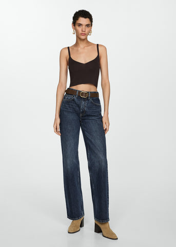 High Waist Straight Jeans