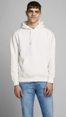 Jack & Jones Men's Basic White hoodie