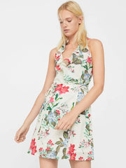 Women Floral Wrap Dress