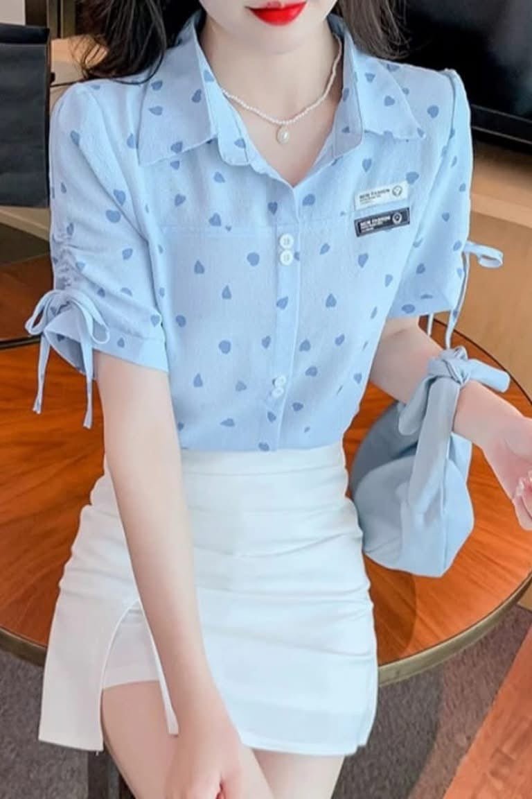 DXJ PRINTED SHORT SLEEVE SHIRT - Smgarment's