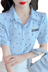 DXJ PRINTED SHORT SLEEVE SHIRT - Smgarment's