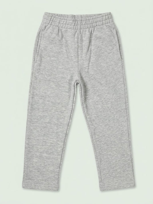 Boys' Casual Cotton-Blend Fleece Sweatpants – Light Gray