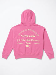 Nxt Girls Pink Fleece Pullover Hoodie with LA Club Athletics City Graphic| SM GARMENTS