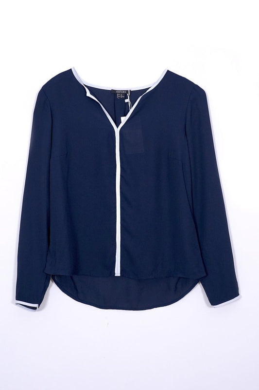 ESMARA WOMENS' V NECK TRIM BLOUSE - Smgarment's