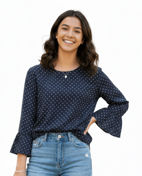 ESMR DOT PRINT TOP - Smgarment's