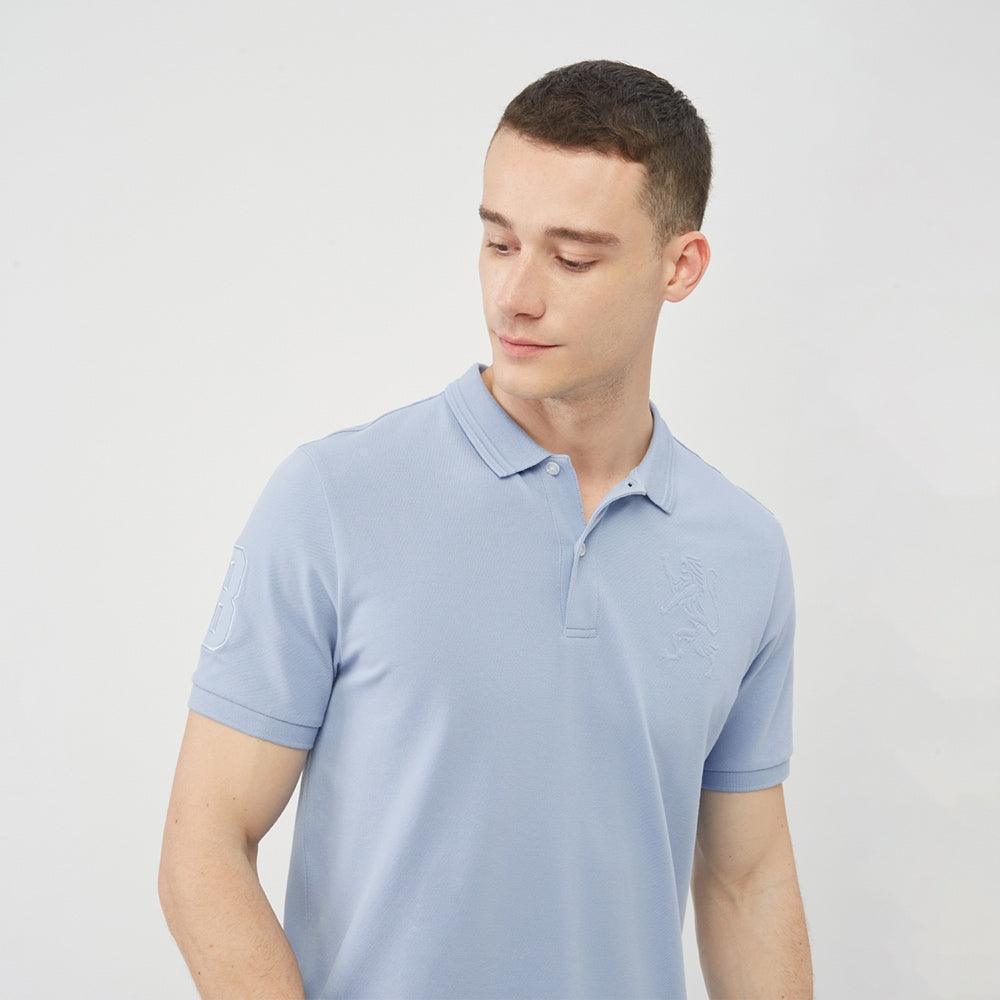 Eternal Blue Lion Lycra POLO - SMgarment's