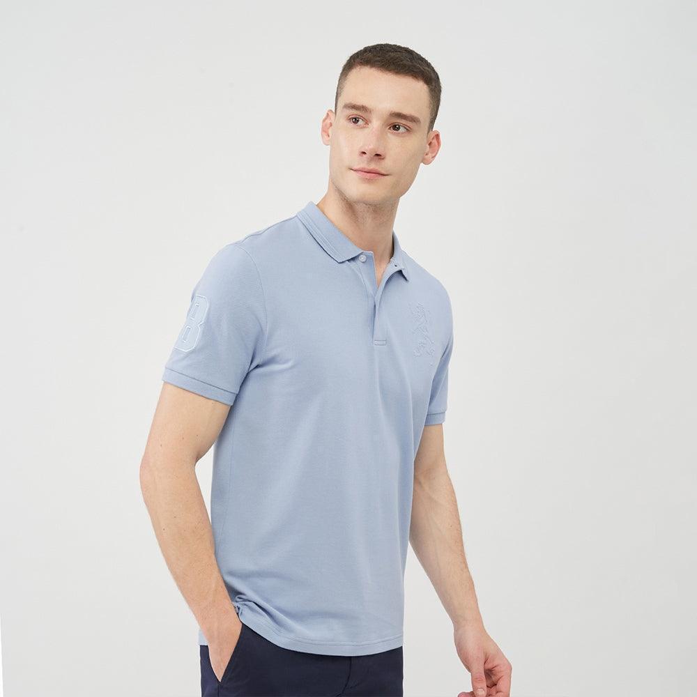 Eternal Blue Lion Lycra POLO - SMgarment's