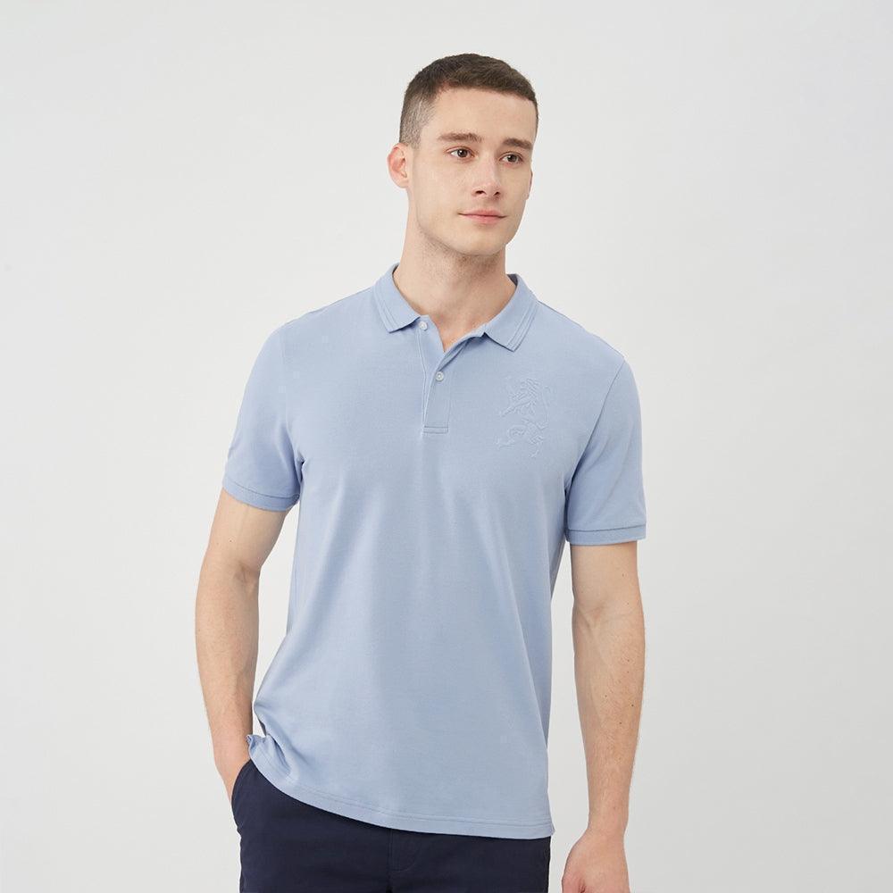 Eternal Blue Lion Lycra POLO - SMgarment's
