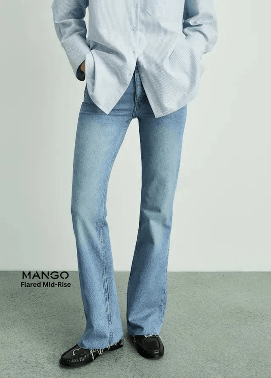 Fiona flared mid - rise jeans - Smgarment's