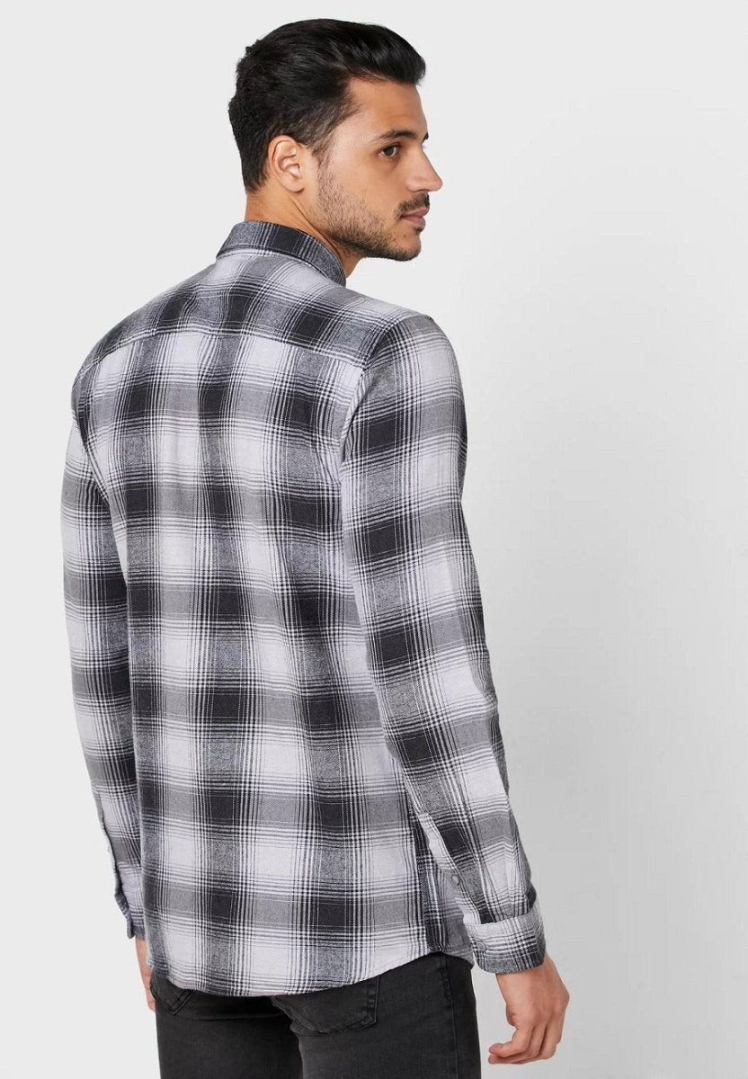 Flannel Checked Slim Fit Shirt - Smgarment's