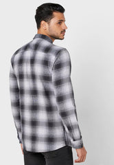 Flannel Checked Slim Fit Shirt - Smgarment's