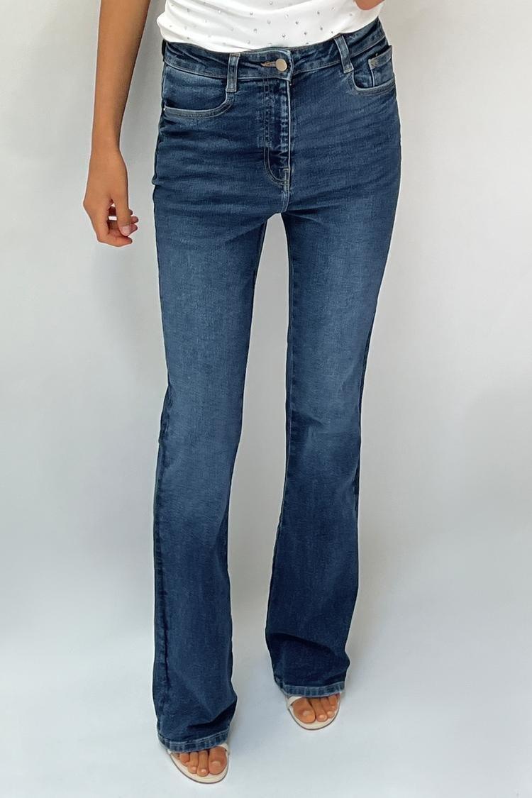 FLARE JEANS WITH A HIGH WAIST - SMgarment's