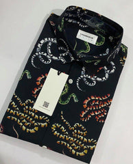 FLOWER SNAKE PRINT SHIRT - SMgarment's