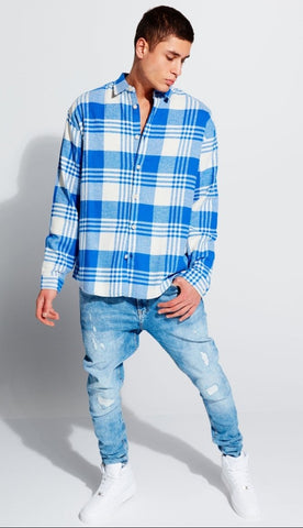 FSBN Tapered Mit Destroys Denim