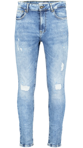 FSBN Tapered Mit Destroys Denim