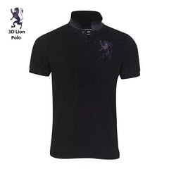 GIORDANO 3D Lion Polo (Black) - Smgarment's