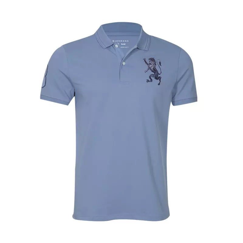 GIORDANO Bold Embroidery Premium Pique 3D Lion Polo - Smgarment's