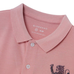 GIORDANO Bold Embroidery Premium Pique 3D Lion Polo - Smgarment's