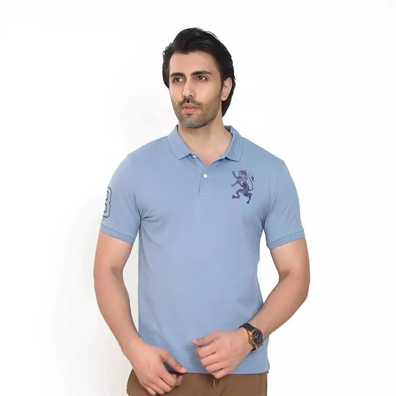 GIORDANO Bold Embroidery Premium Pique 3D Lion Polo - Smgarment's