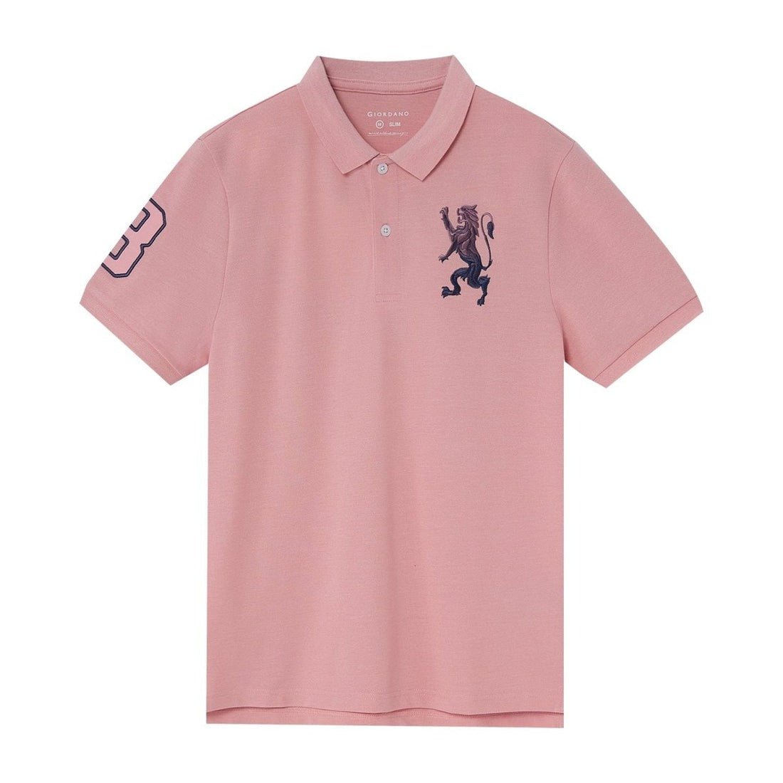 GIORDANO Bold Embroidery Premium Pique 3D Lion Polo - Smgarment's