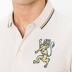 GIORDANO Bold Embroidery Premium Pique 3D Lion Polo - Smgarment's