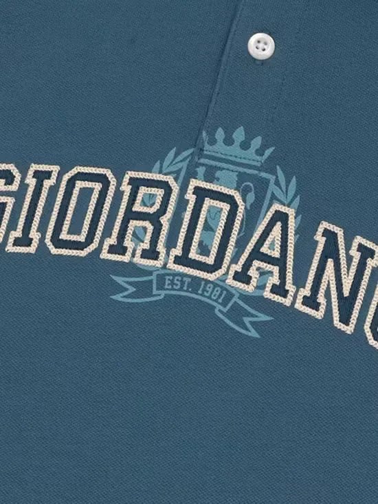 Giordano Junior’s Thematic Polo “1981” Mallard Blue - Smgarment's