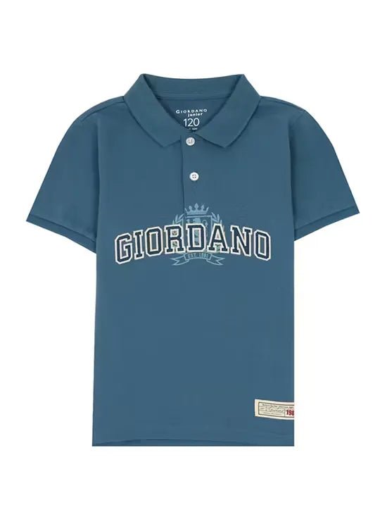 Giordano Junior’s Thematic Polo “1981” Mallard Blue - Smgarment's