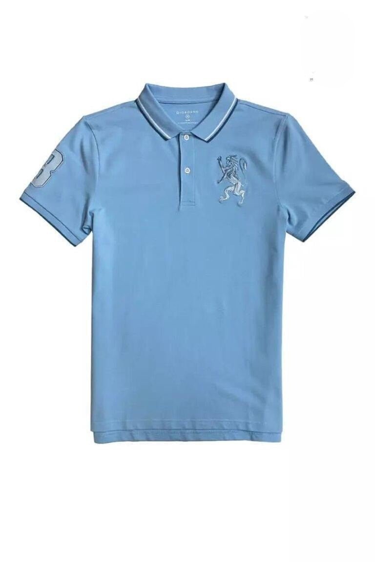 GIORDANO MEN'S 3D LION EMBROIDERY POLO - Smgarment's