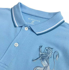 GIORDANO MEN'S 3D LION EMBROIDERY POLO - Smgarment's