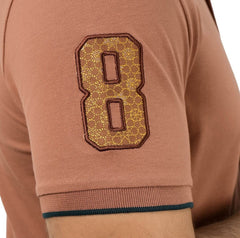 GIORDANO Men's 3D Lion Polo Slim Fit Bold Embroidery Premium Pique - Smgarment's