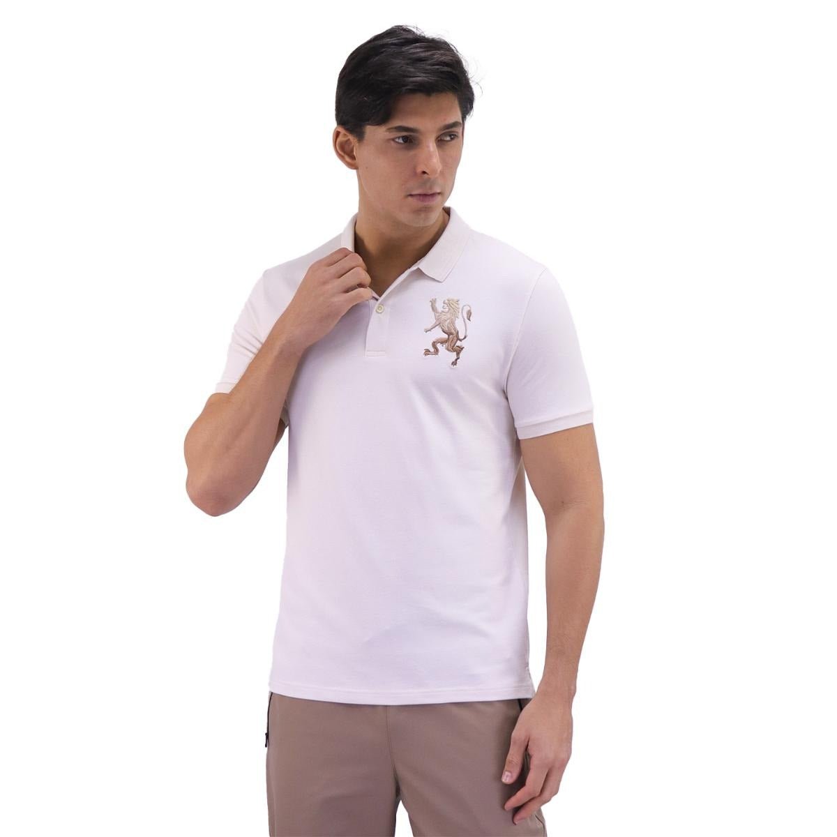 GIORDANO Men's Embroidery 3D Lion Polo - Smgarment's