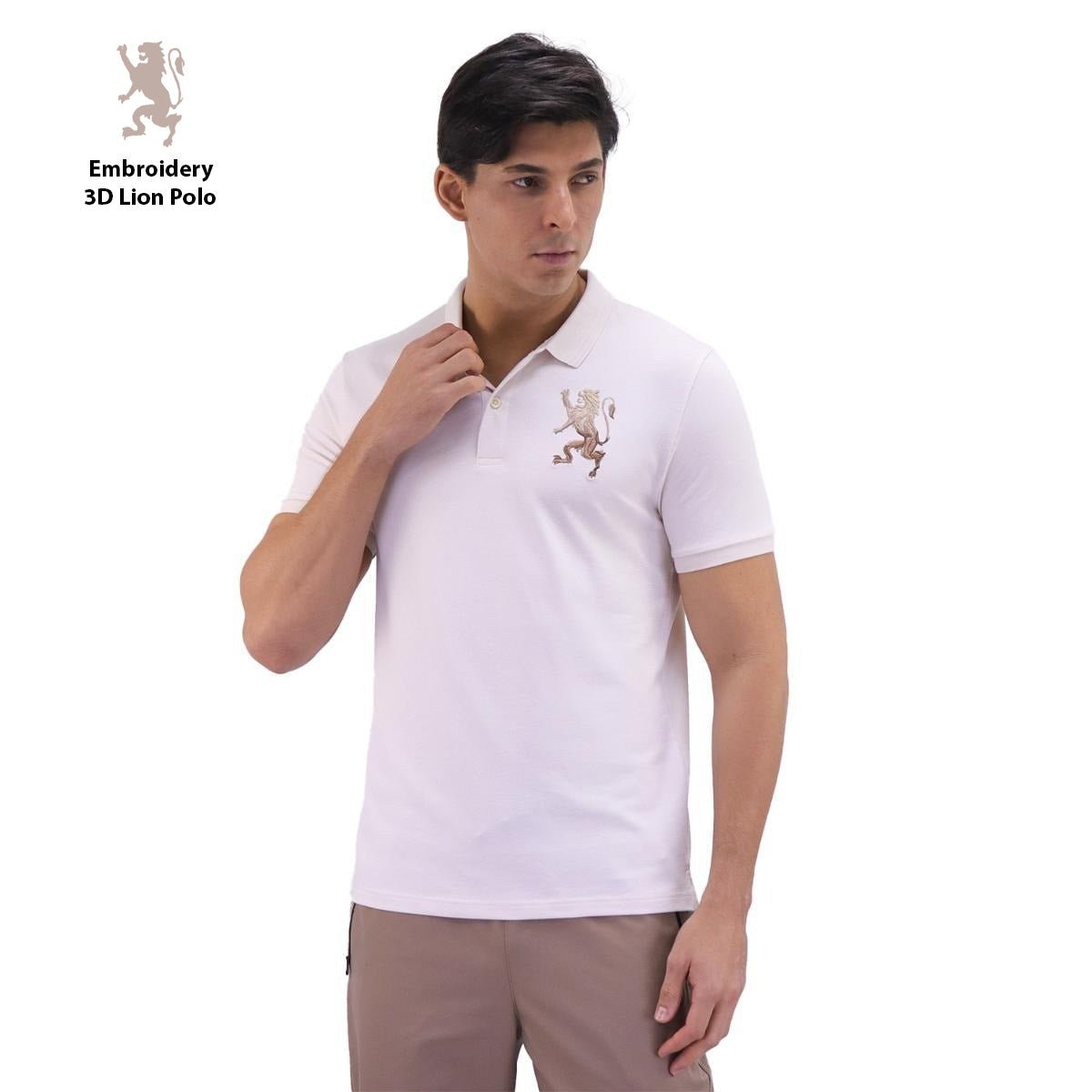 GIORDANO Men's Embroidery 3D Lion Polo - Smgarment's