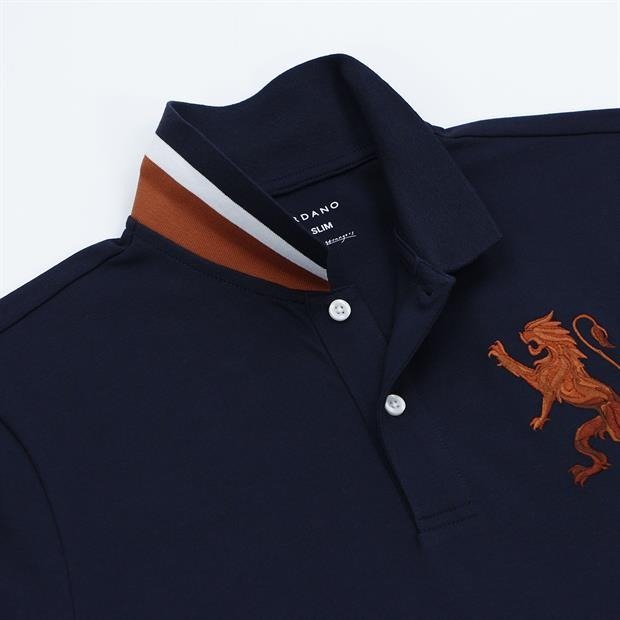GIORDANO Men's Lycra Pique Embroidery Polo (3D Lion) - Smgarment's