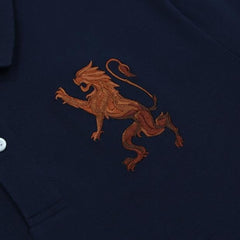 GIORDANO Men's Lycra Pique Embroidery Polo (3D Lion) - Smgarment's