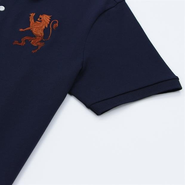 GIORDANO Men's Lycra Pique Embroidery Polo (3D Lion) - Smgarment's