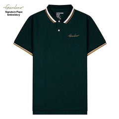 GIORDANO Men's Signature Pique Embroidery Solid Polo - Smgarment's