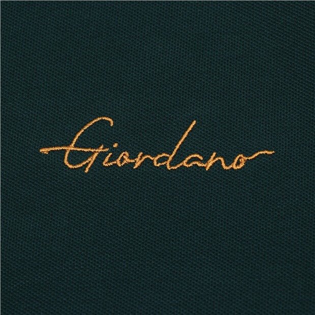 GIORDANO Men's Signature Pique Embroidery Solid Polo - Smgarment's