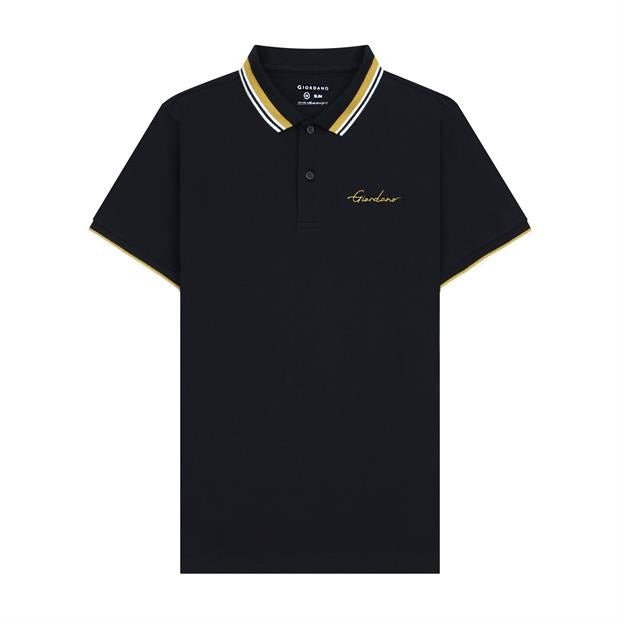 GIORDANO Men's Signature Pique Embroidery Solid Polo - Smgarment's