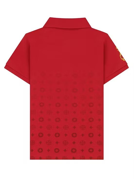 GIORDANO MEN'S Slim All Over Print Polo Haute Red - Smgarment's