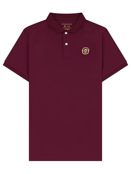 GIORDANO Men's Slim Fit Embroidery Bold Polo (Liquid Touch) - Smgarment's
