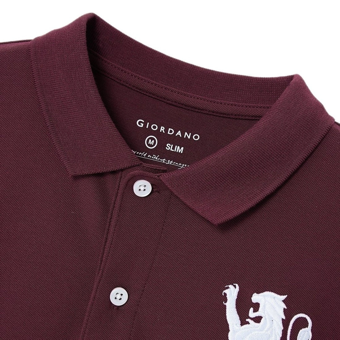 GIORDANO Men's Slim Fit Polo - Union Jack Embroidery - Smgarment's