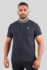 GIORDANO Mens Small Lion Embroidery Polo (Black) - Smgarment's