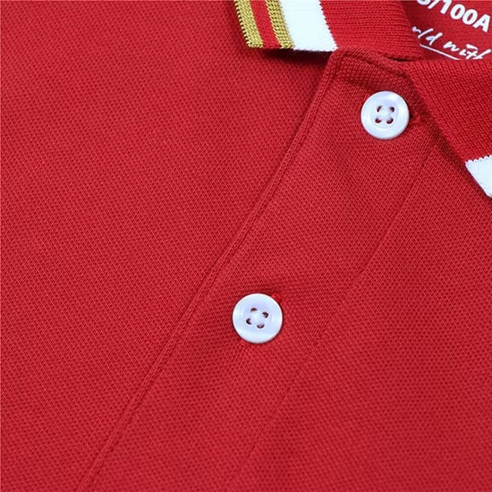 GIORDANO Red Men's Solid Polo - Smgarment's