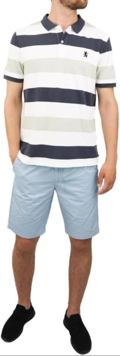 GIORDANO Small Lion Stripe Polo - Smgarment's