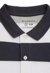 GIORDANO Small Lion Stripe Polo - Smgarment's