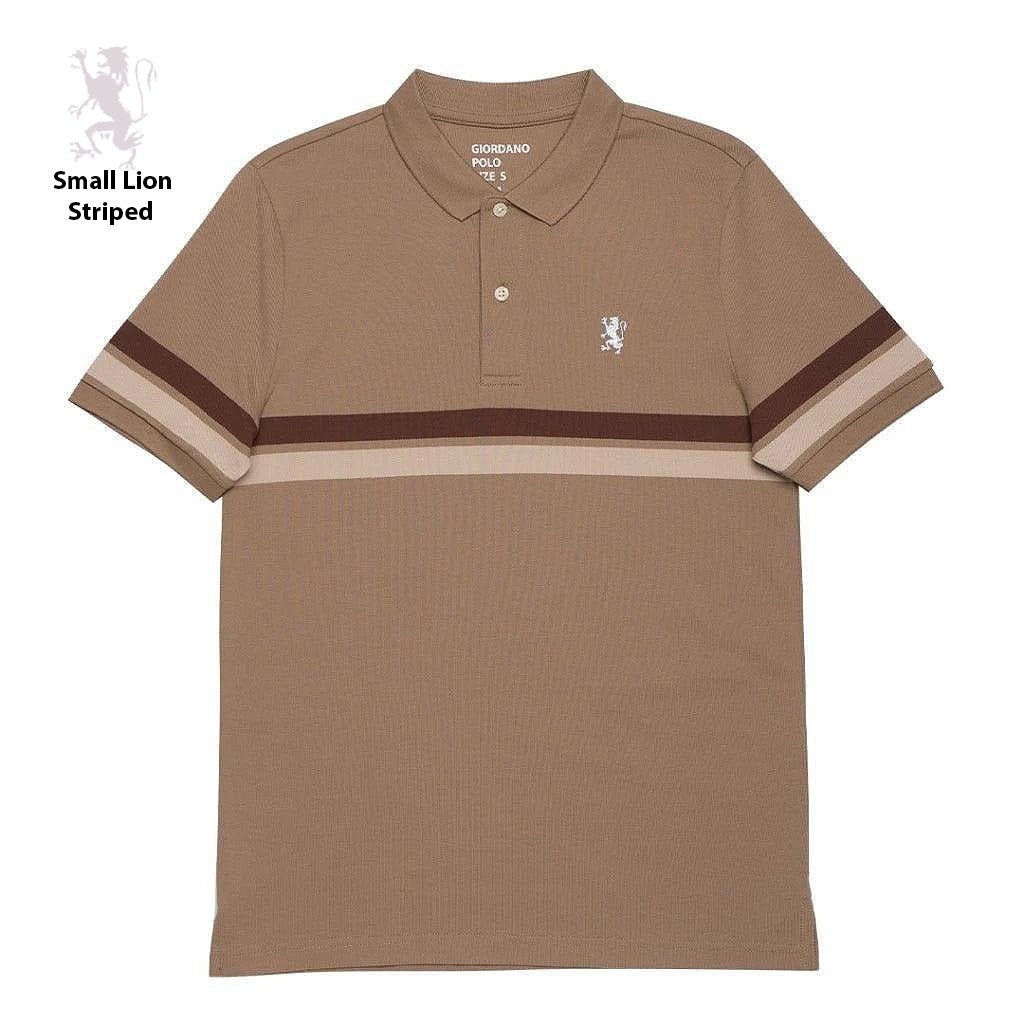 GIORDANO Small Lion Striped Polo - Smgarment's